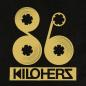 Preview: 86KILOHERZ TAPE Gold Hoodie Schwarz CloseUp