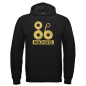 Preview: 86KILOHERZ TAPE Gold Hoodie Schwarz Mockup