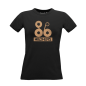 Preview: 86KILOHERZ TAPE Sepia Shirt Schwarz Frauen Mockup