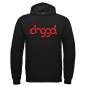 Mobile Preview: DRGGD Rot Hoodie Schwarz Mockup