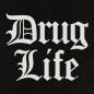Preview: DRUG LIFE Hoodie Schwarz CloseUp