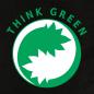 Mobile Preview: THINK GREEN Shirt Schwarz CloseUp