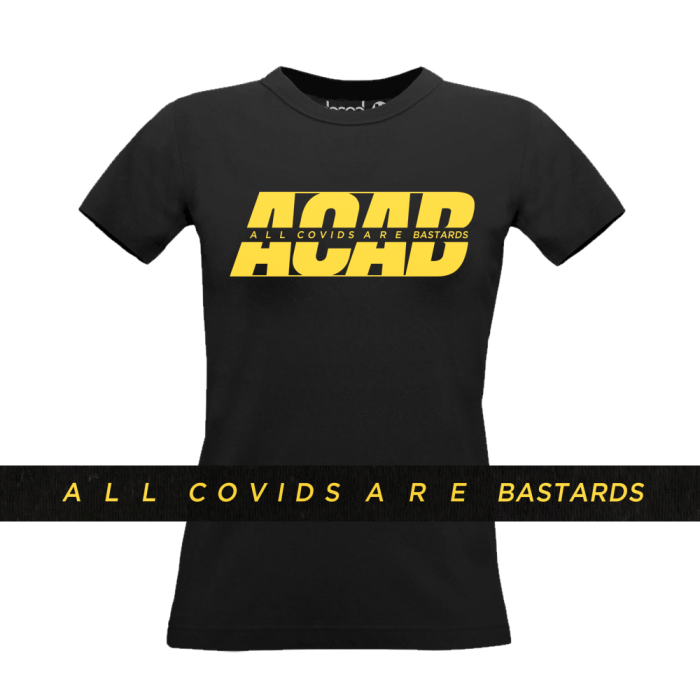 ACAB COVIDS Shirt Schwarz Frauen Mockup