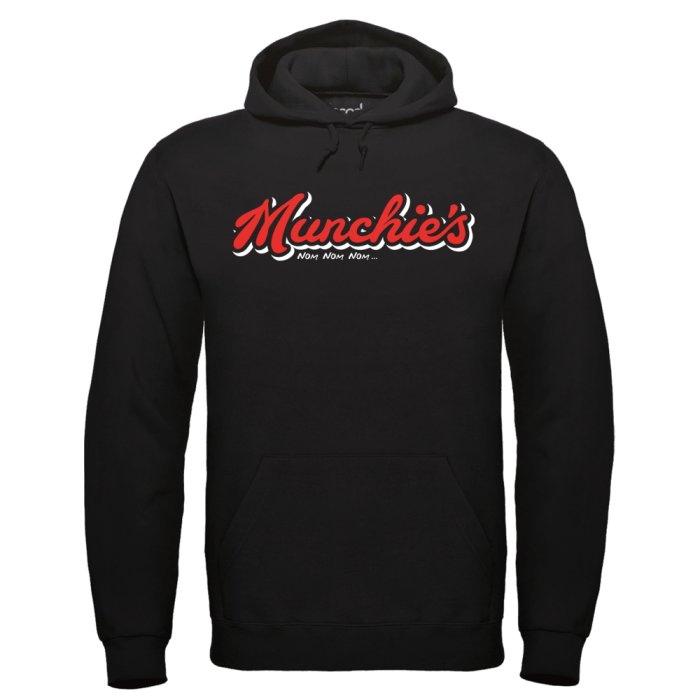 MUNCHIES Hoodie Schwarz Mockup