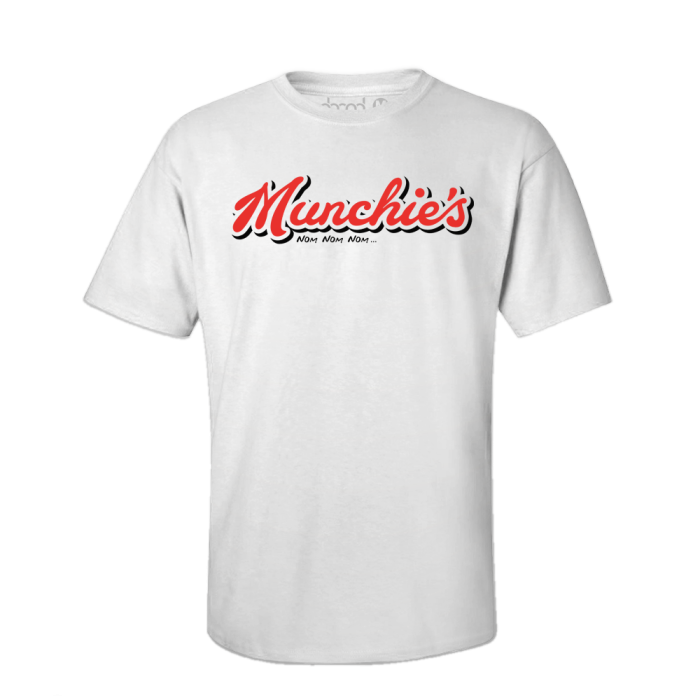 MUNCHIES Shirt Weiss Mockup