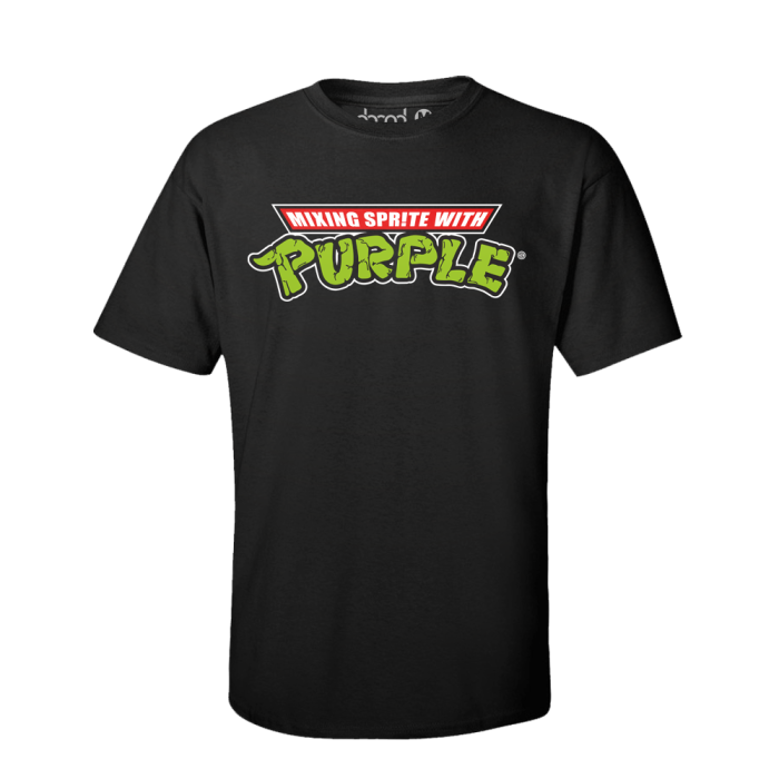 PURPLE Shirt Schwarz Mockup