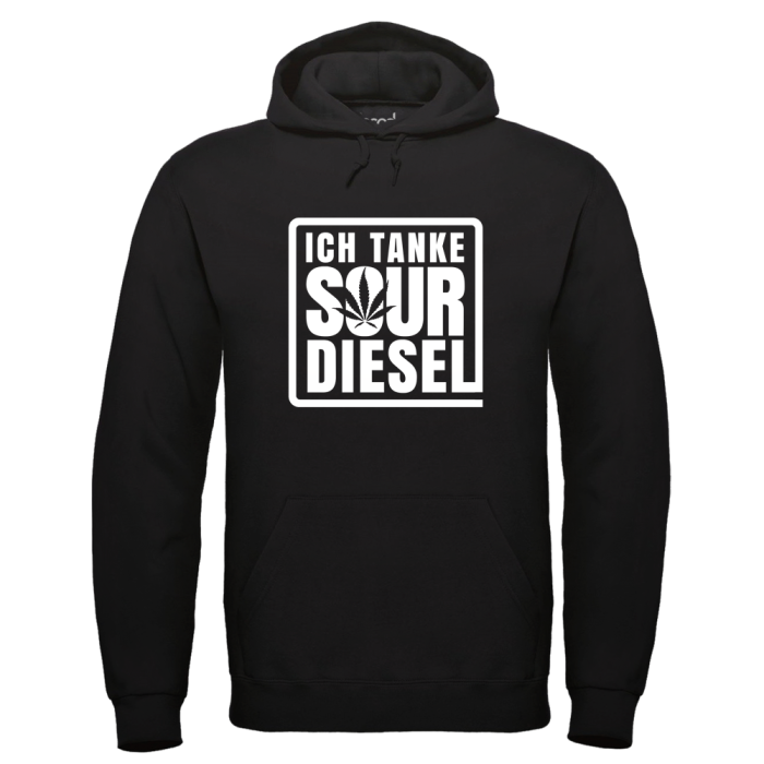 SOUR DIESEL Hoodie Schwarz Mockup