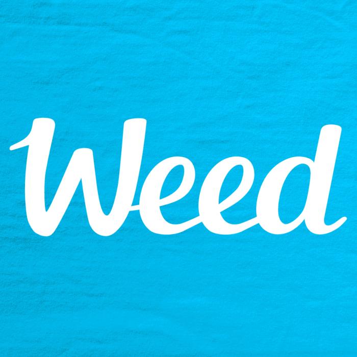 WEED Shirt Blau CloseUp