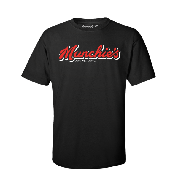 MUNCHIES Shirt Schwarz Mockup