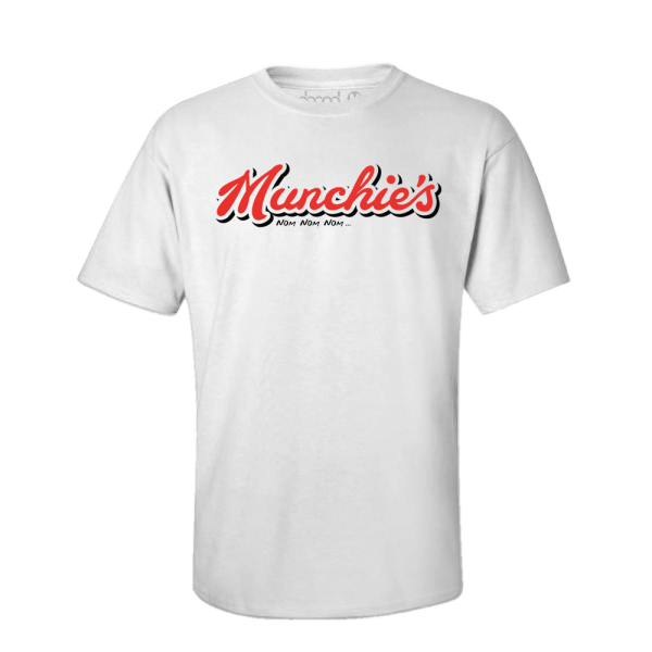 MUNCHIES Shirt Weiss Mockup