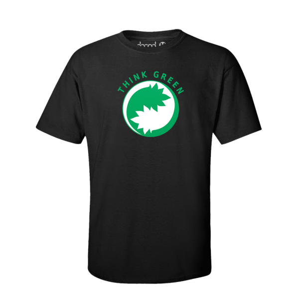 THINK GREEN Shirt Schwarz Mockup