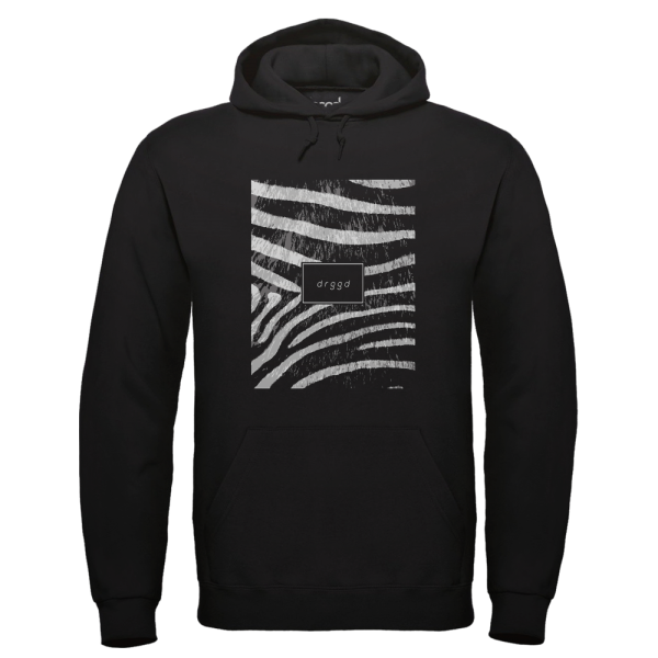 ZEBRA Hoodie Schwarz Mockup