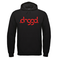 DRGGD Rot Hoodie Schwarz Mockup