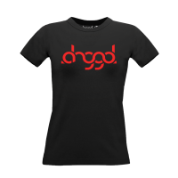 DRGGD Rot Shirt Schwarz Frauen Mockup