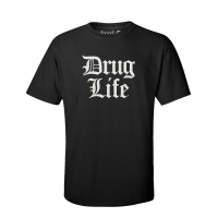 DRUG LIFE Shirt Schwarz Mockup