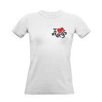 I LOVE MY DRGS Shirt Weiss Frauen Mockup