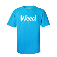 WEED Shirt Blau Mockup